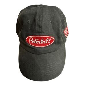 Peterbilt Trucker Ball Cap Black Red Patch Logo Pre owned